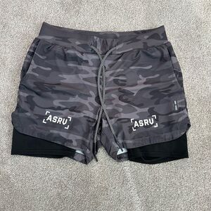 ASRV Men's Camo Biker Shorts Size S Multicolor Athletic Casual